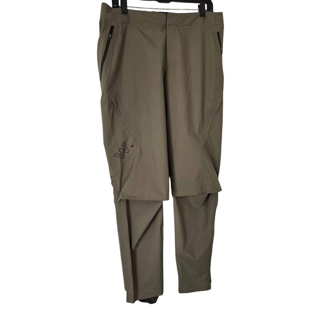 Lululemon Wilderness Mens 36 Convertible Hiking Pants Olive Green Zip Off Cargo
